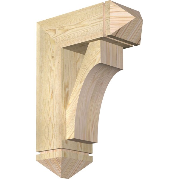 Ekena Millwork Westlake Arts and Crafts Rough Sawn Bracket w/ Offset Brace, Douglas Fir, 8"W x 20"D x 28"H BKT0806X20X28WTL03RDF - main